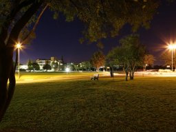 UNAM Campus am Abend